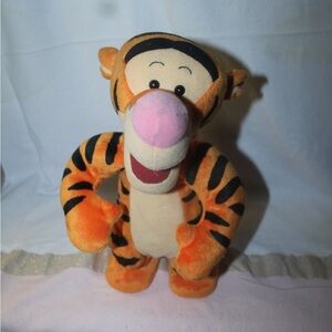 Disney Tigger Dancing Mechanical Plush Animal Vintage 12” Tall